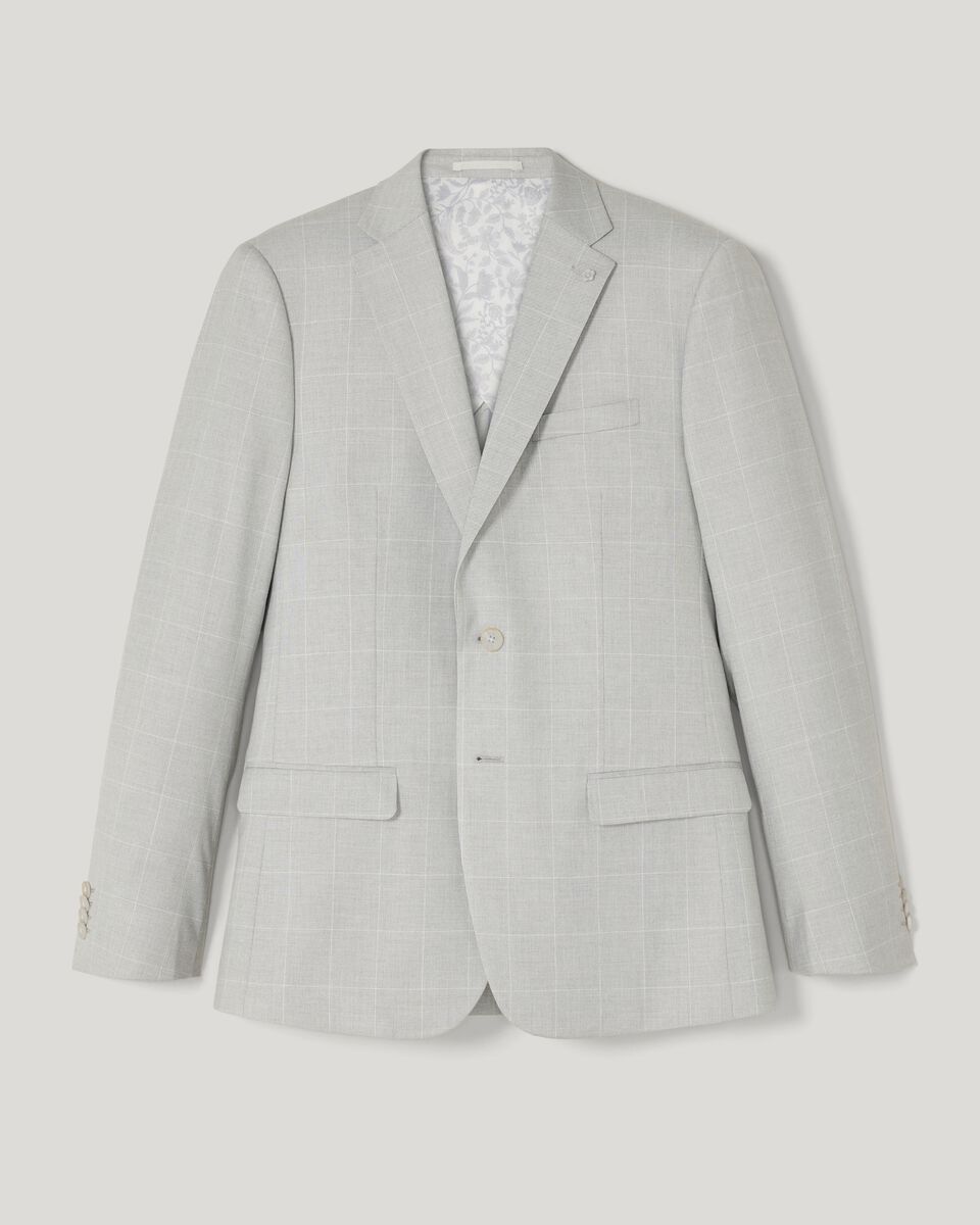 Slim Stretch Windowpane Check Tailored Jacket, , hi-res